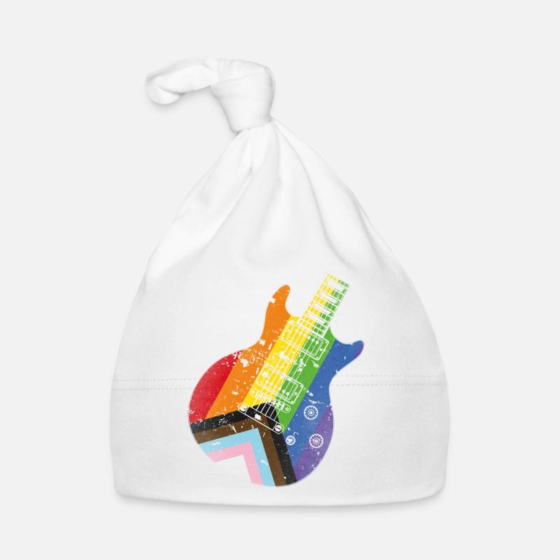 Guitare Pride Progress Flag Bonnet bio Bébé