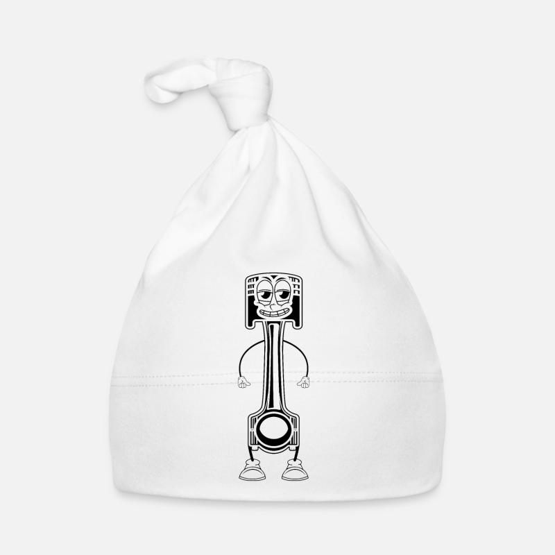 Funny Piston Mechanic Organic Baby Cap