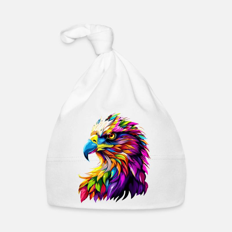 Eagle Pop Art Bright Colors Golden Eagle White-tailed Eagle Organic Baby Cap