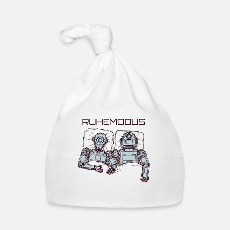 Funny Sleeping Robot Rest Mode Pajamas Organic Baby Cap