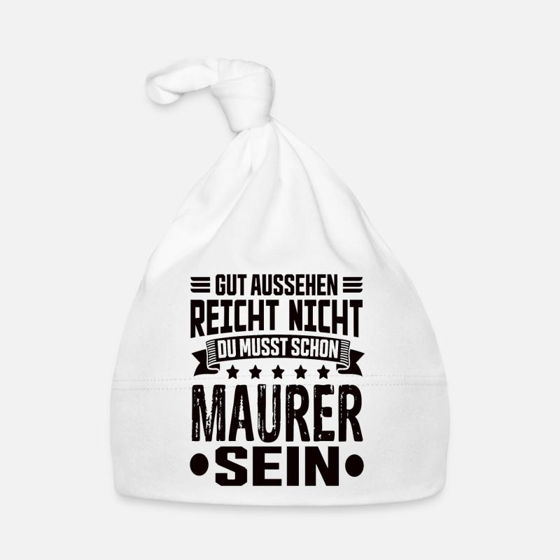 Maçon Construction de bâtiments Ingénieur en structure Maçon Drôle Bonnet bio Bébé