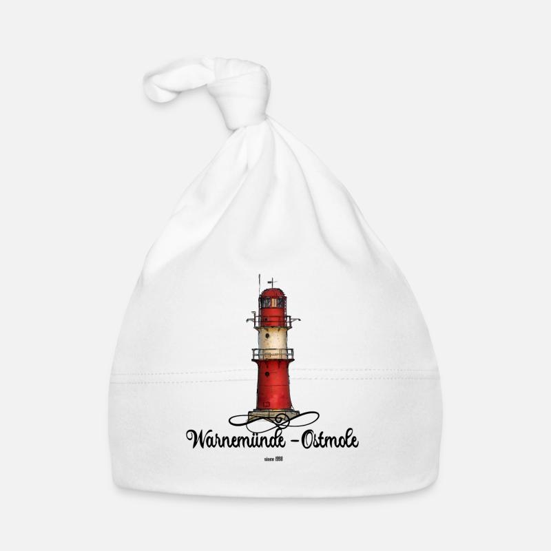 Warnemünde East Mole Lighthouse DD Organic Baby Cap