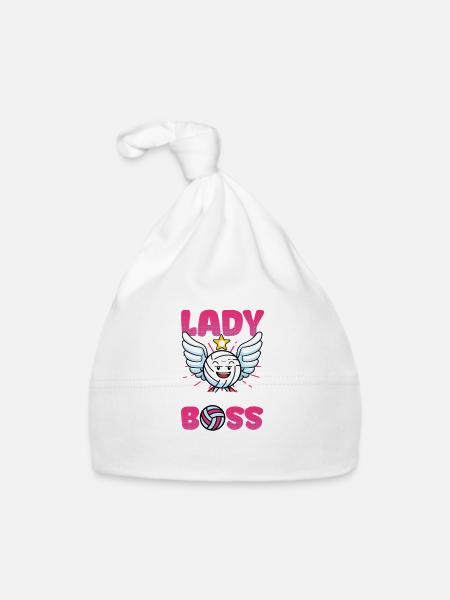 Volleyball Player Act Lady Play - Organic Baby Cap - white - Front