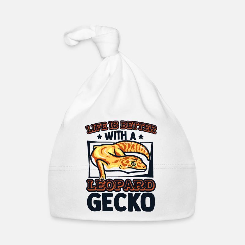 Life Is Better With A Leopard Gecko Lizard Organic Baby Cap