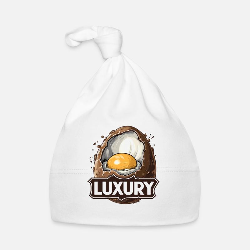 Cream chocolate egg is pure luxury Organic Baby Cap