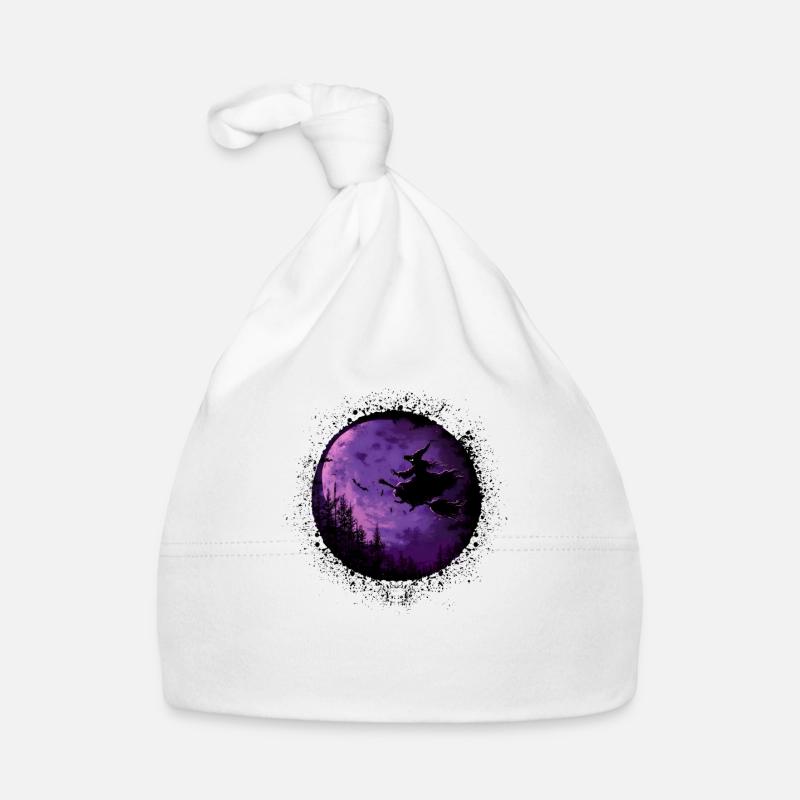 Idée cadeau de sorcières gothiques lune violette occulte Bonnet bio Bébé