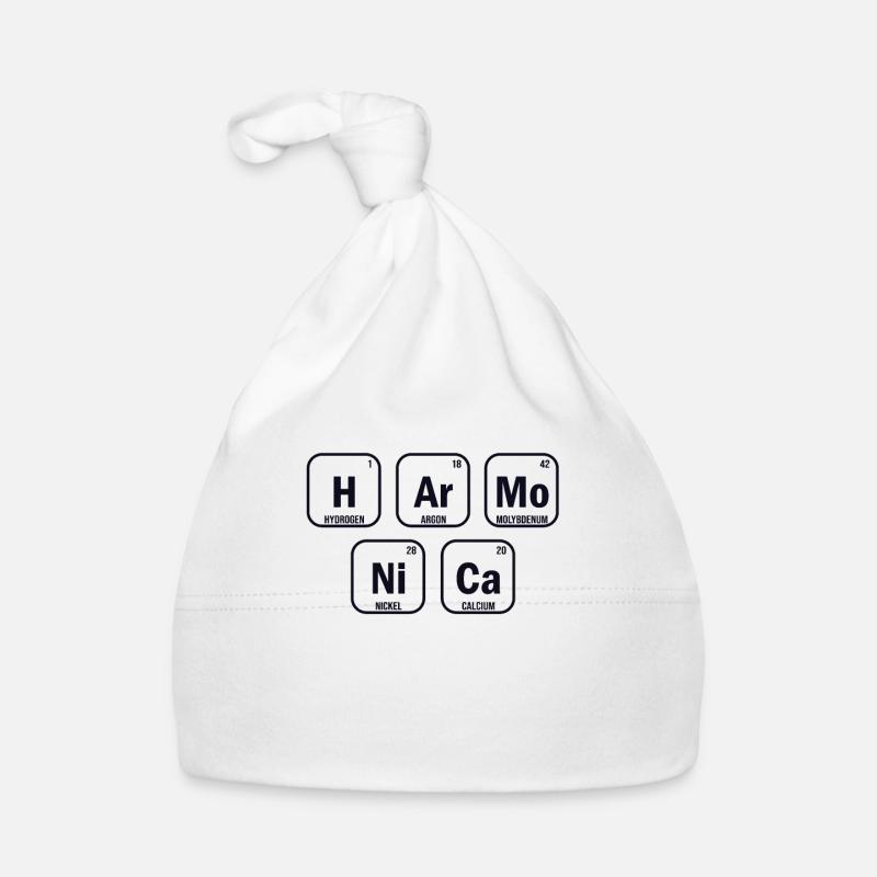 Mundharmonika-Periodensystem der harmonischen Elemente Baby Bio-Mütze
