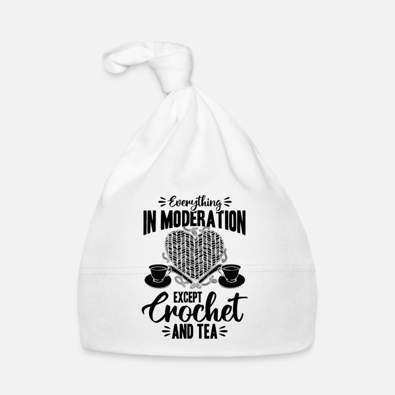 Everything In Moderation Except Crochet and tea Organic Baby Cap