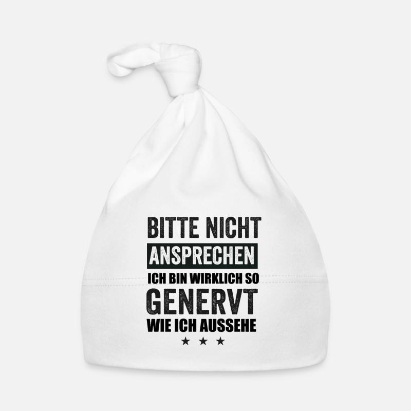S’il vous plaît, ne me parlez pas, je suis vraiment tellement ennuyé Bonnet bio Bébé