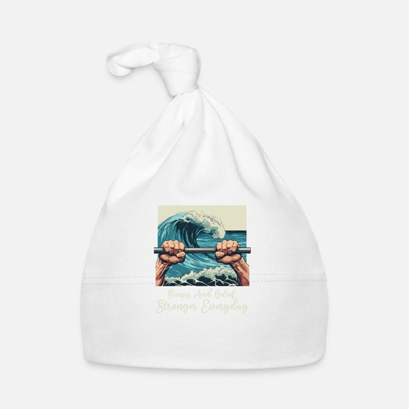 Flexing Biceps Biceps & Belief: Stronger Every Day Organic Baby Cap