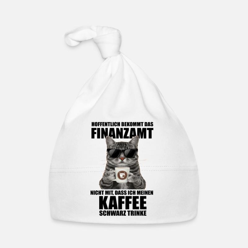 Finanzamt Lustig Kaffeetrinker Spruch Geschenk Baby Bio-Mütze