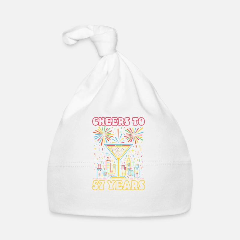 57. Geburtstag Prost auf 57 Jahre Baby Bio-Mütze