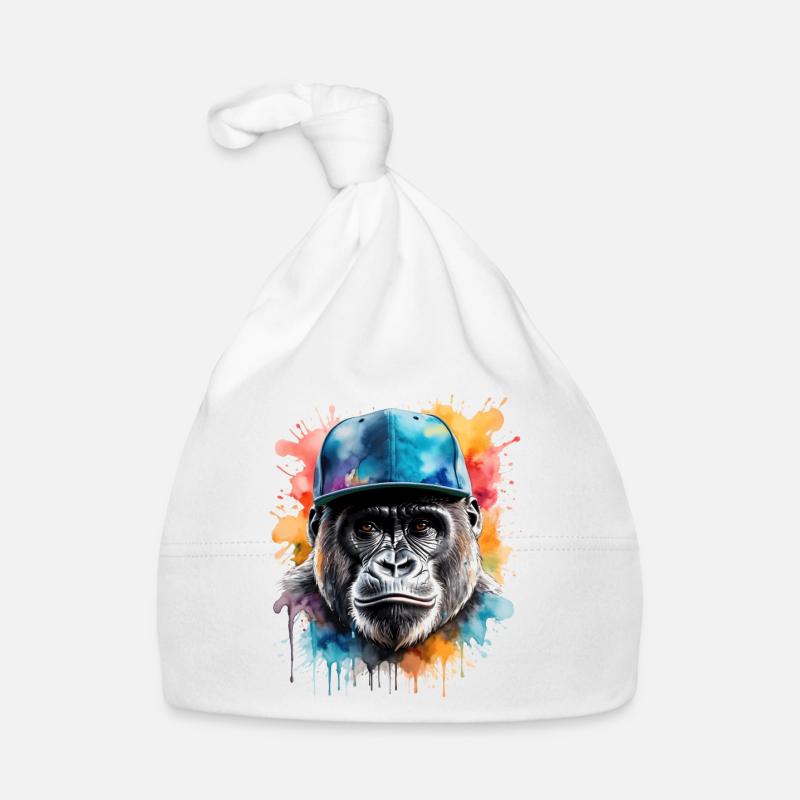 Gorilla Snapback Cap Affe Cool Tier Design Print Baby Bio-Mütze