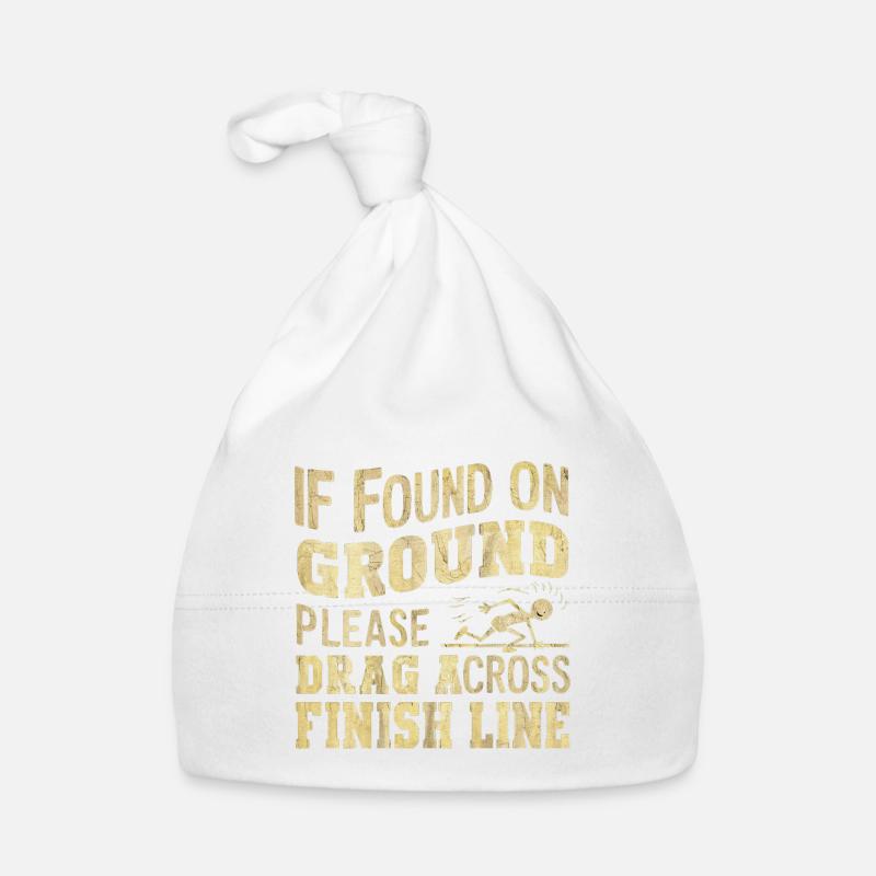 If On Ground Please Drag Across Finish Line 10 Baby Bio-Mütze