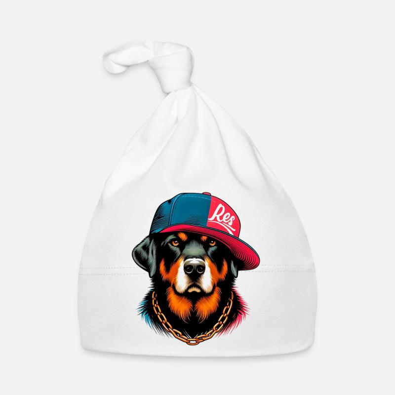 Hund mit Hut Baby Bio-Mütze