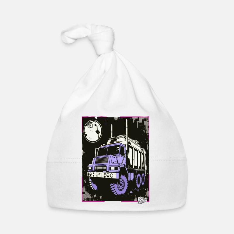 Super Cool Garbage Truck Container Truck Organic Baby Cap