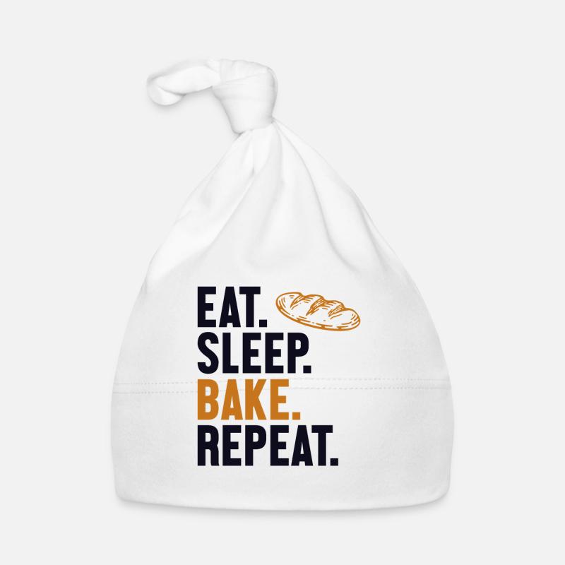 Eat Sleep Bake Repeat Bread Maker Bread Dough Organic Baby Cap