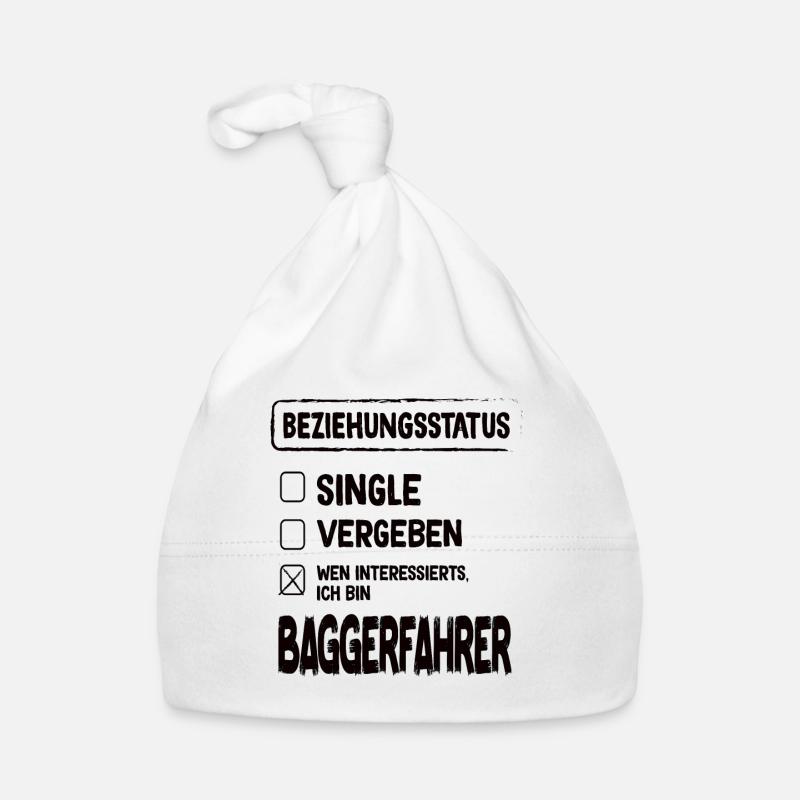 Baggerfahrer Beziehungsstatus Baggerfahrer Bagger Baby Bio-Mütze