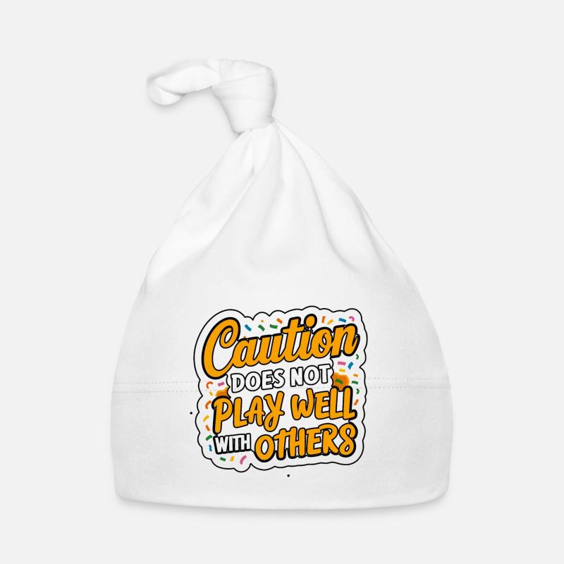 Caution Does Not Play Well With Others 96 Baby Bio-Mütze