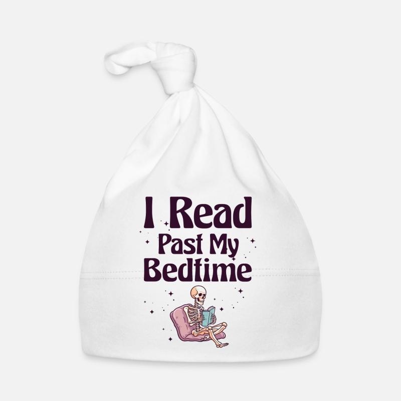 I read skeleton after bedtime Organic Baby Cap