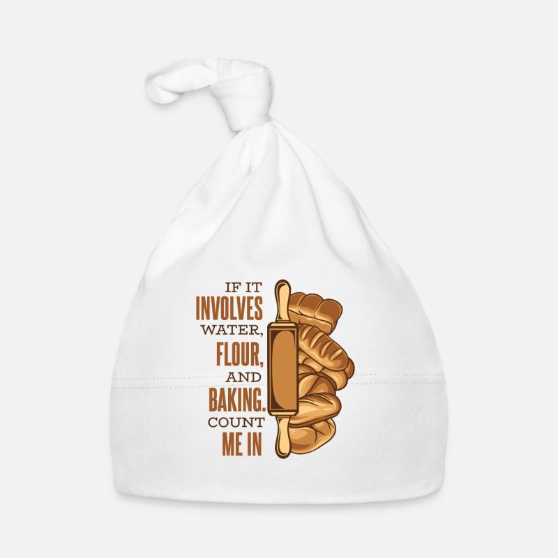 Comptez-moi dans la pâte à pain Machine à pain Bread Queen Bonnet bio Bébé