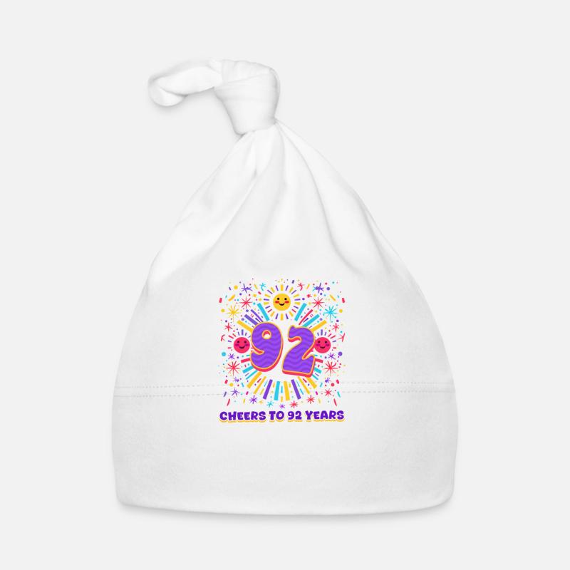 92e anniversaire Vive 92 ans Bonnet bio Bébé