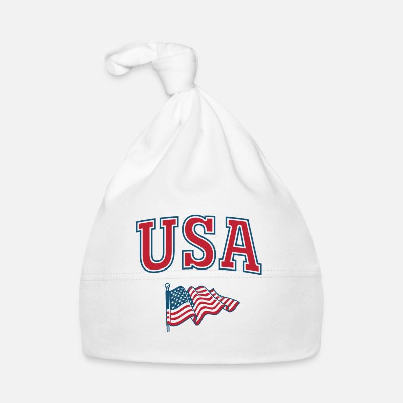 Drapeau des États-Unis Bonnet bio Bébé