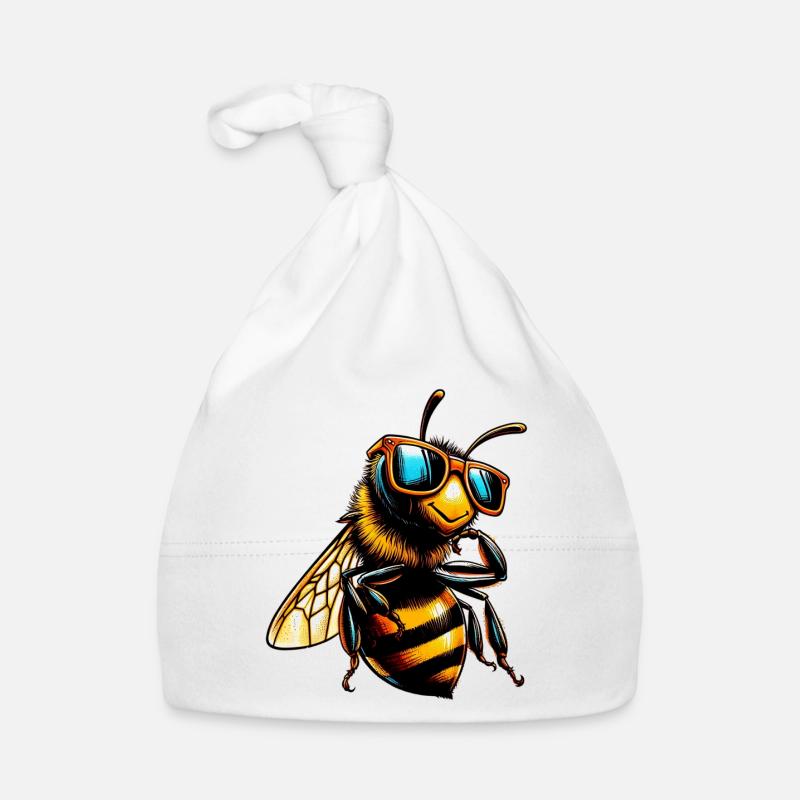 Abeille avec lunettes de soleil Bonnet bio Bébé