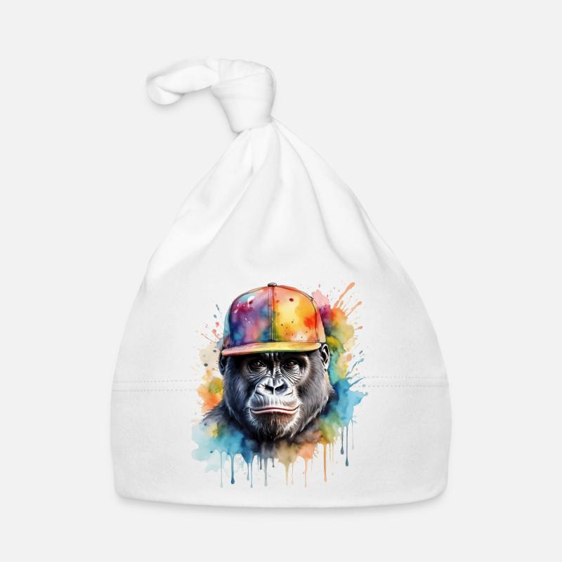 Gorilla Snapback Cap Affe Cool Tier Design Print Baby Bio-Mütze