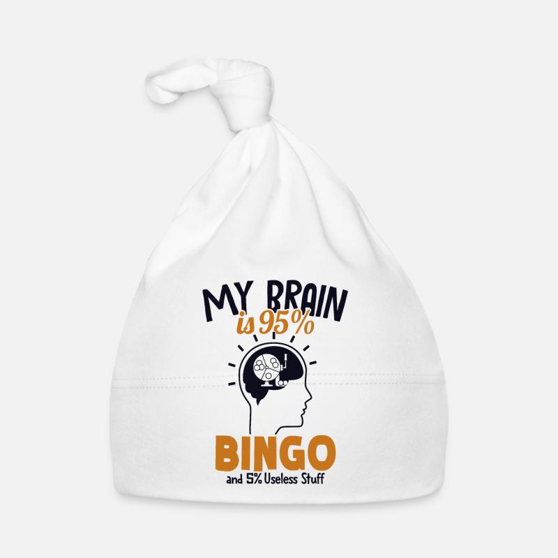 My Brain is 95% Bingo Professional Caller Daubers Organic Baby Cap