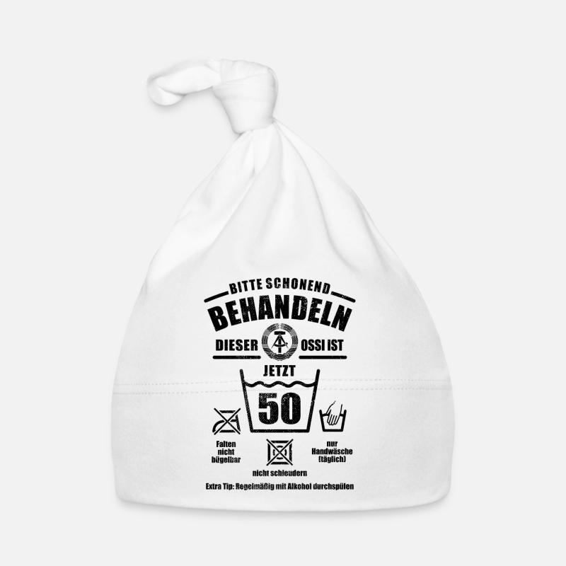 Ossi Schonend behandeln - 50. Geburtstag Geschenk Baby Bio-Mütze
