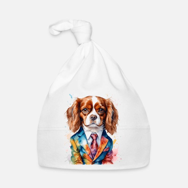 Cavalier King Charles Spaniel Costume Imprimé Chien Bonnet bio Bébé