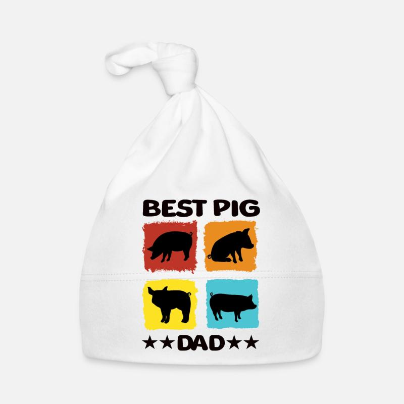 Meilleur papa cochon Bonnet bio Bébé