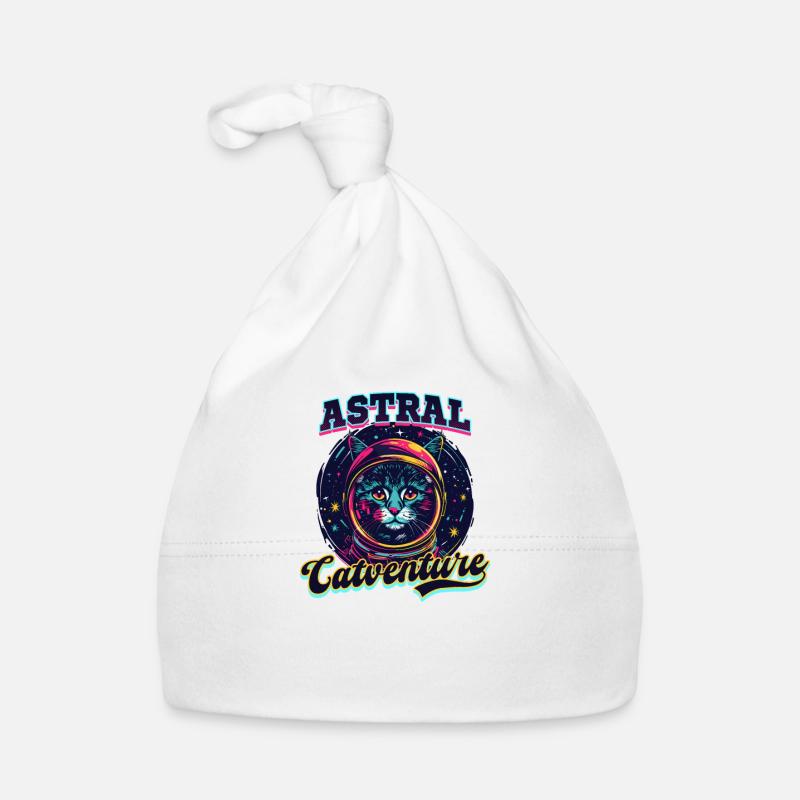 Cat Astronaut Astral Catventure Organic Baby Cap