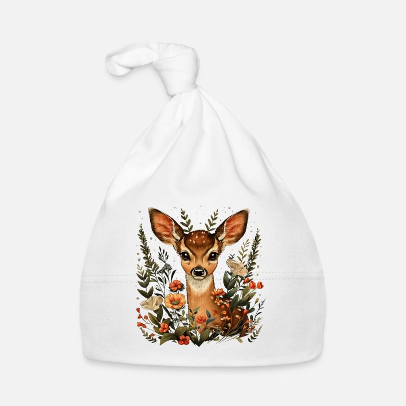 Fleurs Cerf Bonnet bio Bébé