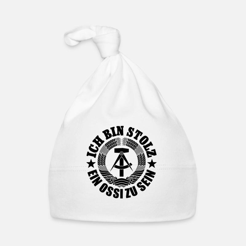 Ich bin stolz, ein Ossi zu sein, DDR, Geschenk Baby Bio-Mütze