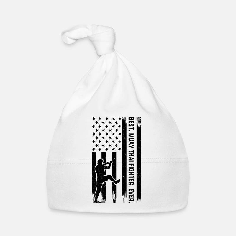 Muay Thai US Flag - Meilleur combattant de Muay Thai de tous les temps Bonnet bio Bébé