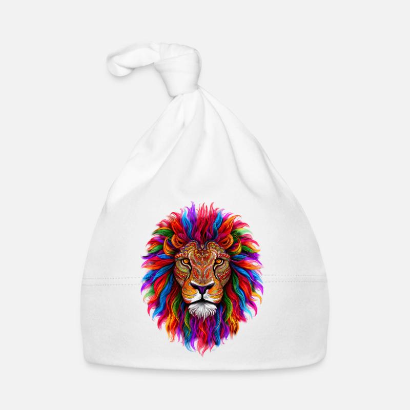 Psychedelic Lion Organic Baby Cap