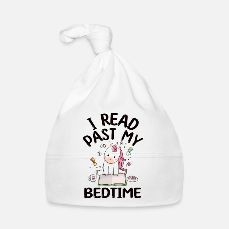 I read unicorn after bedtime Organic Baby Cap