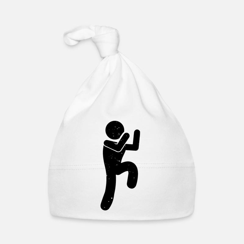 Muay Thai Stick Figure Drôle de combattant de Muay Thai Bonnet bio Bébé