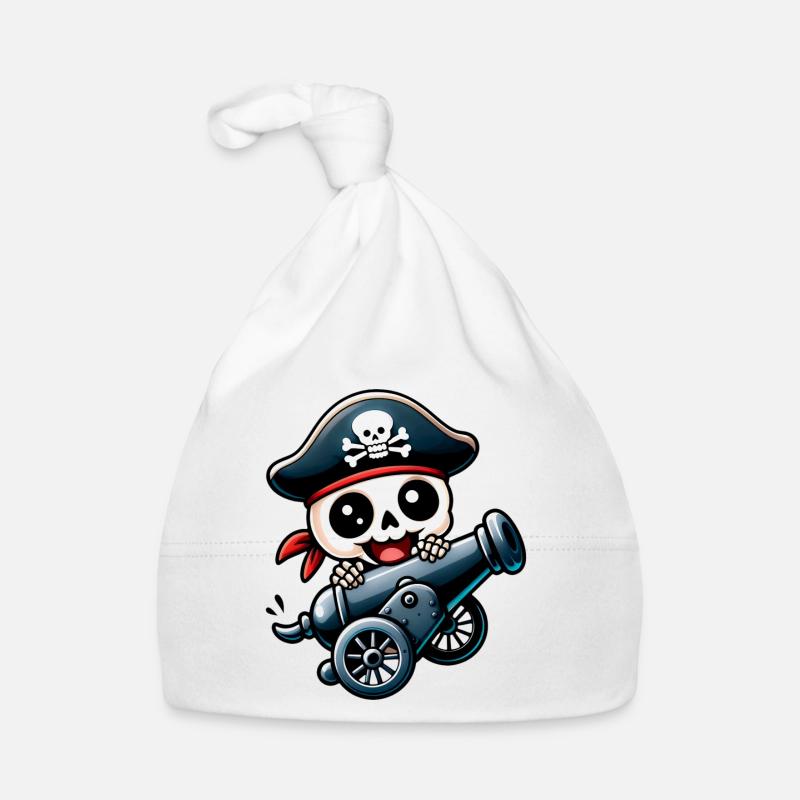 squelette pirate Bonnet bio Bébé