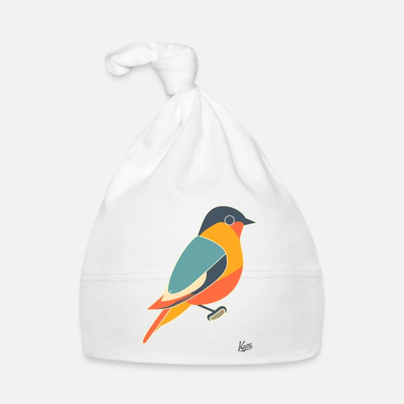 Cooler bunter Vogel Baby Bio-Mütze