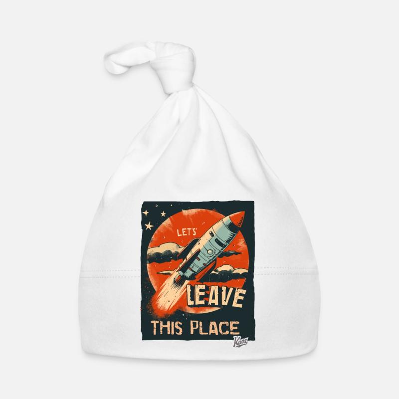 Lass uns mit einer Rakete hier abhauen Baby Bio-Mütze
