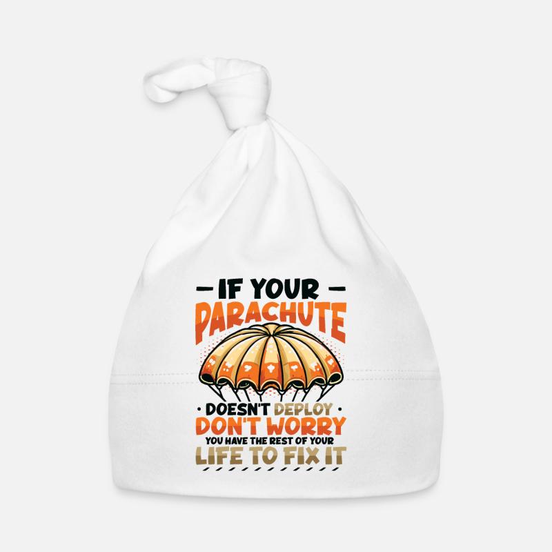 Funny skydiver Organic Baby Cap