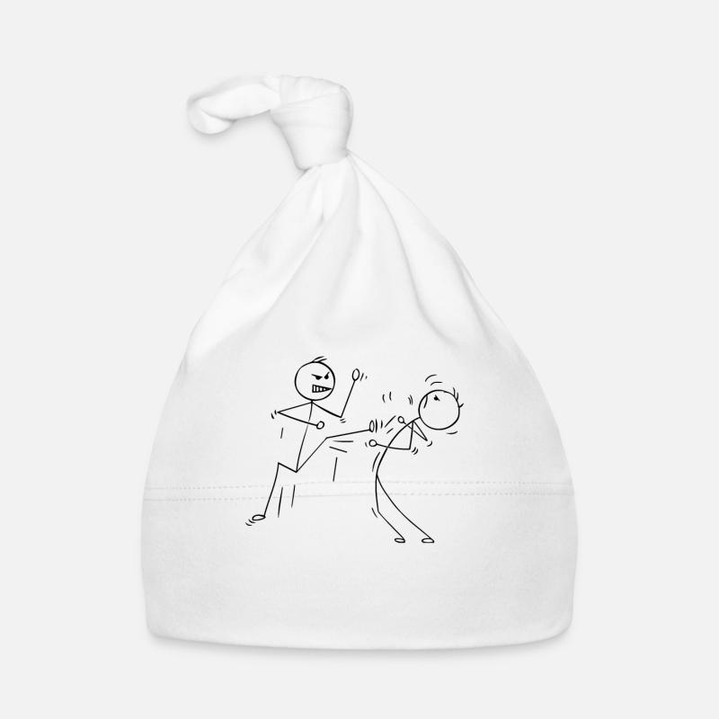 Drôle de karaté Bâton de karaté combattants Bonnet bio Bébé