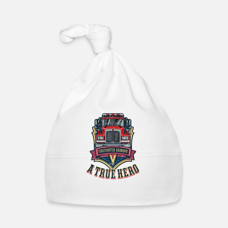 Firefighter Grandpa A True Hero Organic Baby Cap
