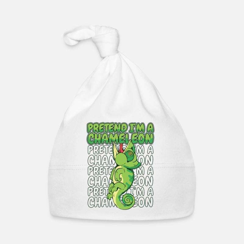 Fais semblant d’être un caméléon amoureux de la panthère voilée Bonnet bio Bébé