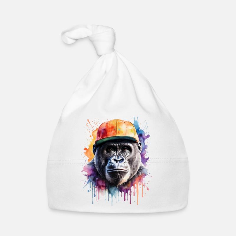 Gorilla Snapback Cap Affe Cool Tier Design Print Baby Bio-Mütze
