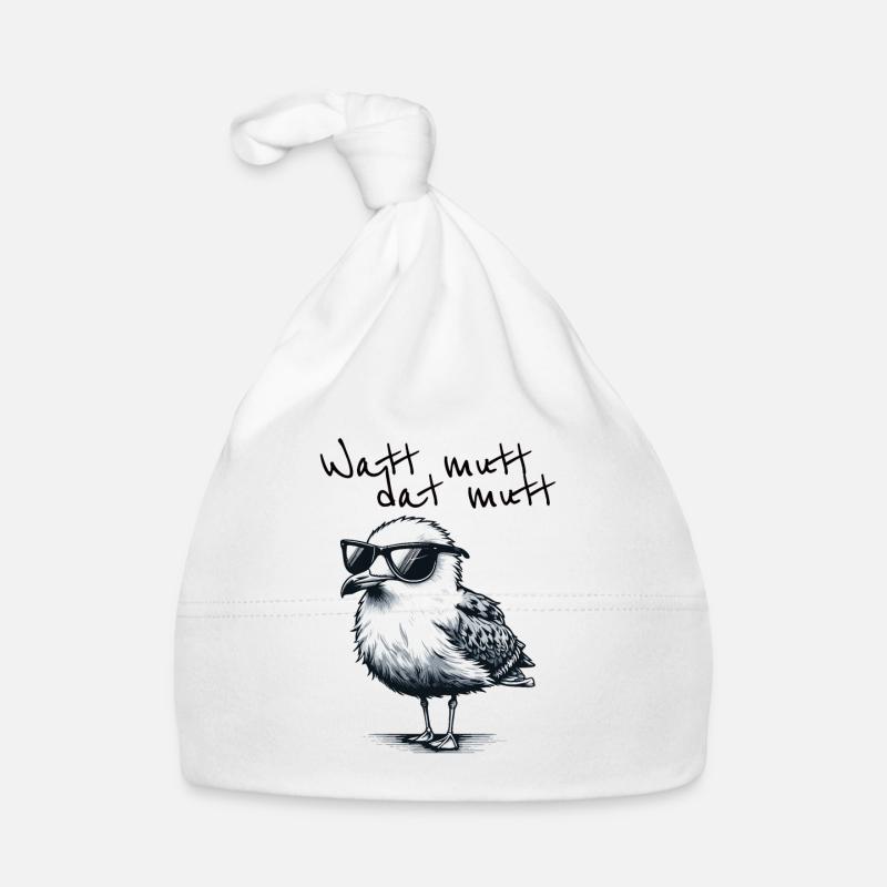 Watt mutt dat mutt Coole Möwe Nordsee Spruch Organic Baby Cap