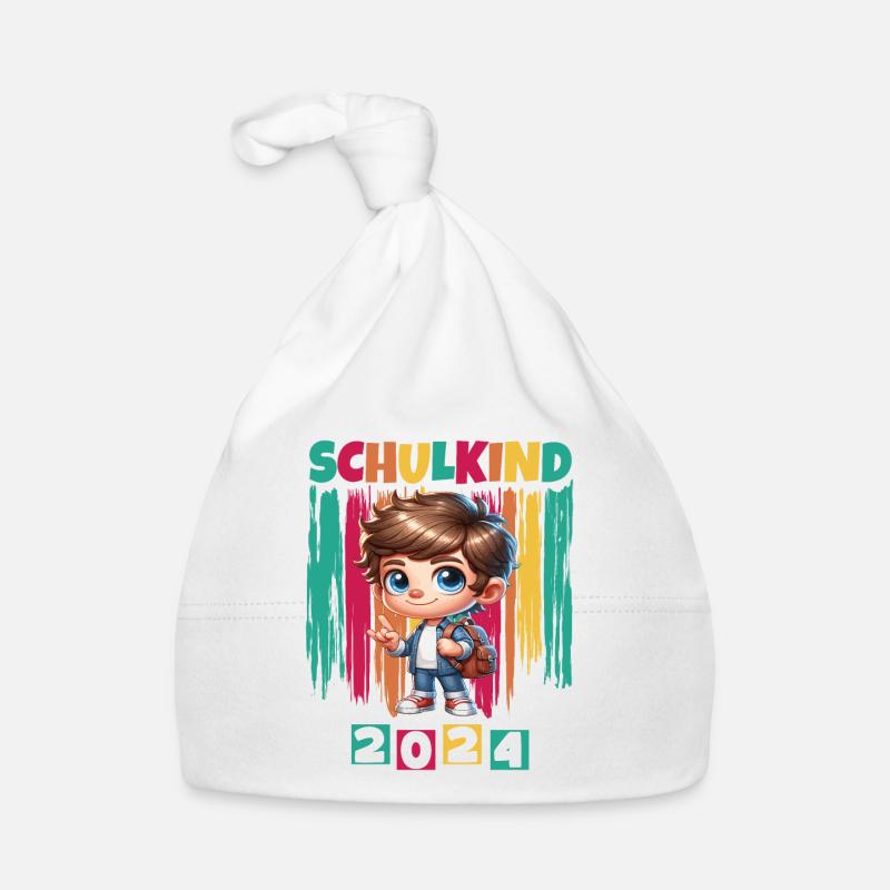 Einschulung Grundschüler Schulkind 2024 Baby Bio-Mütze